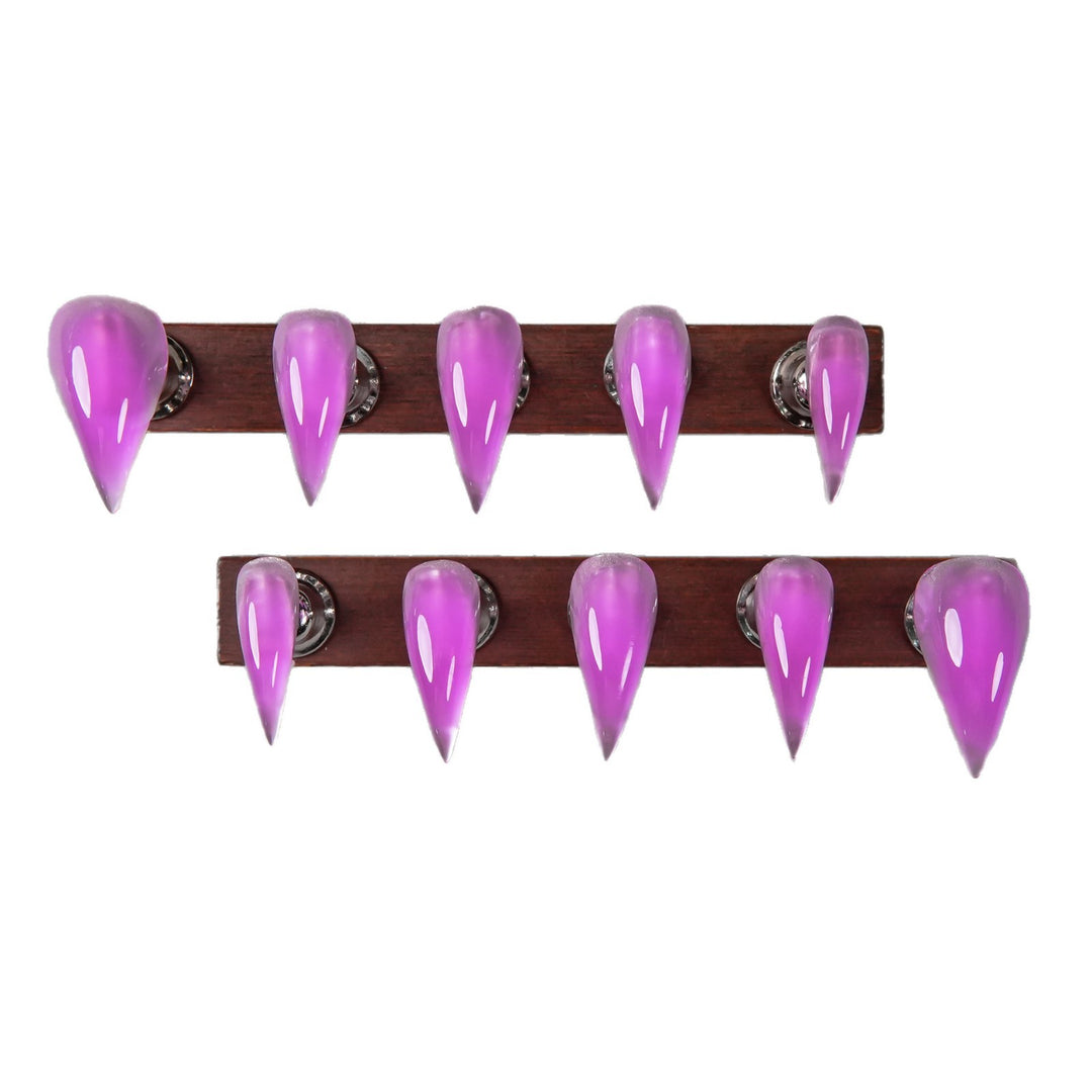 Glossy Stiletto Press-On Nail Tips Set