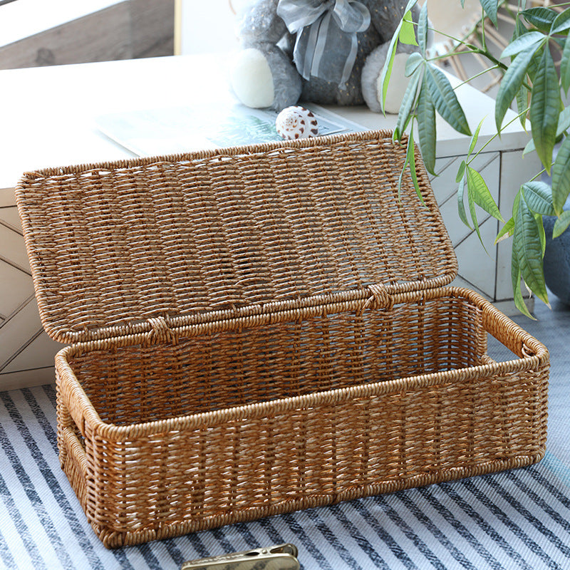 Long Rectangular Woven Storage Basket Stornfield