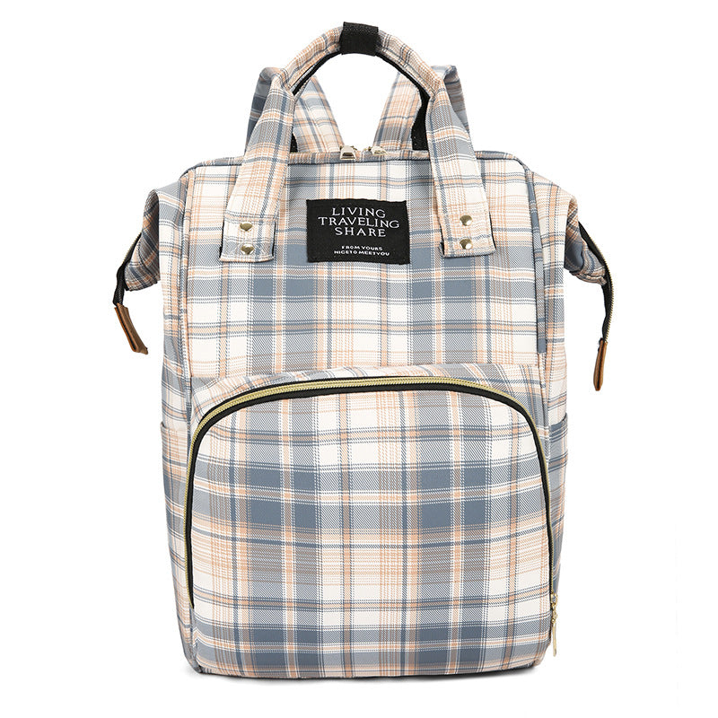 Checkered Pattern Travel Backpack Stornfield