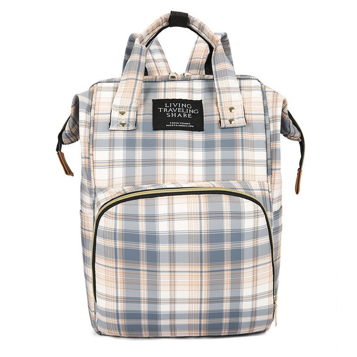Checkered Pattern Travel Backpack Stornfield