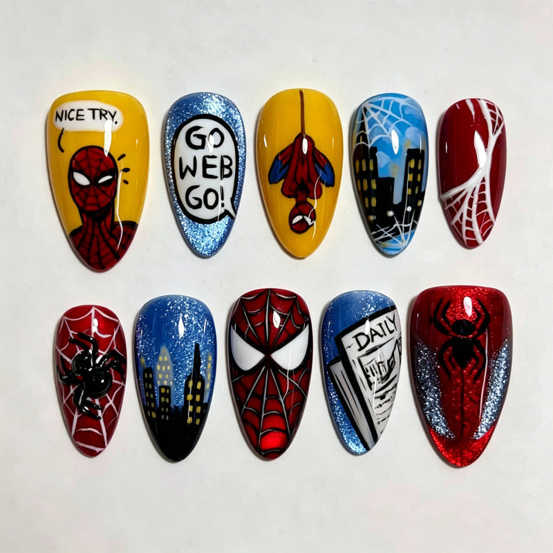 Themed Superhero Press-On Nail Art Set