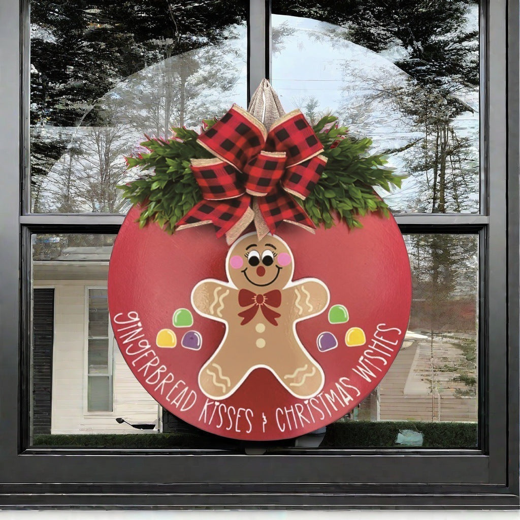 Festive Gingerbread-Themed Holiday Wreath