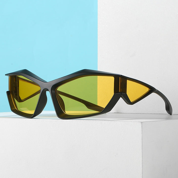 Women's sporty performance sunglasses with modern geometry frame Stornfield