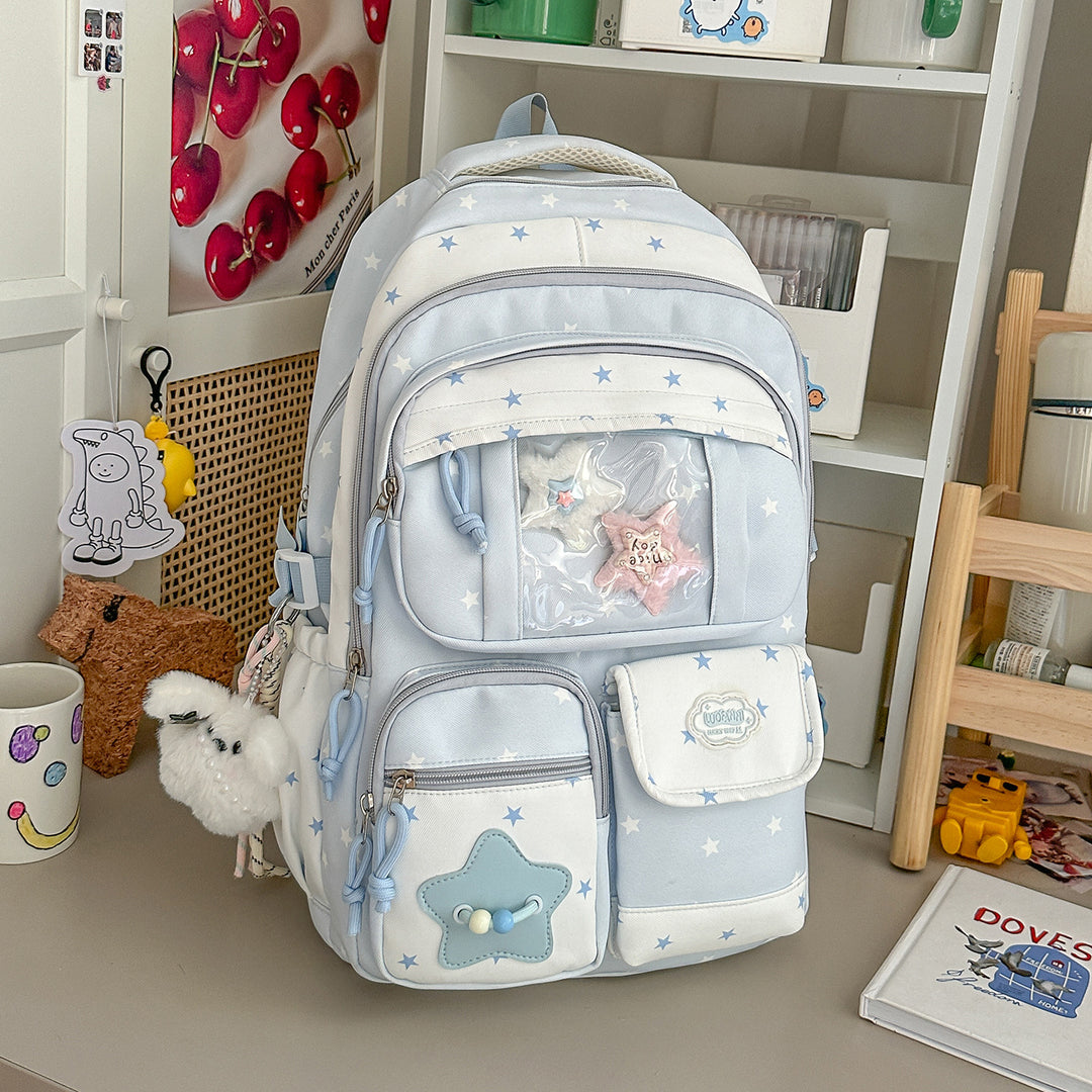 Playful Star-Embellished Backpack Stornfield