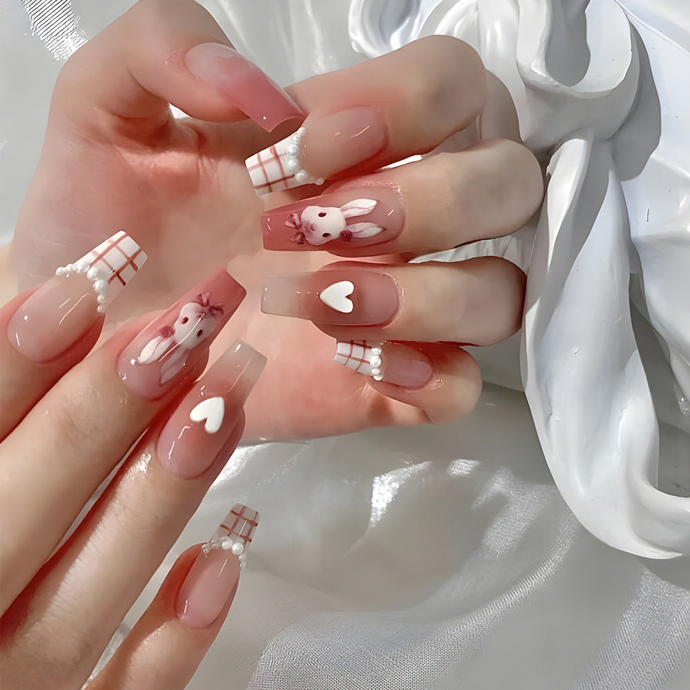 Creative nail art with elaborate animal design