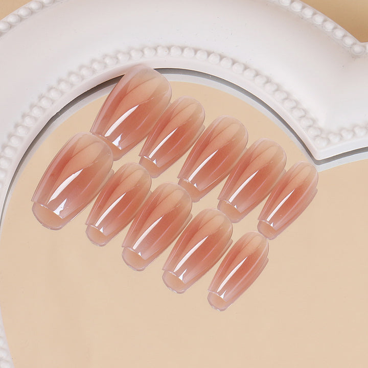 Elegant Press-On Nail Set with Natural Finish Stornfield