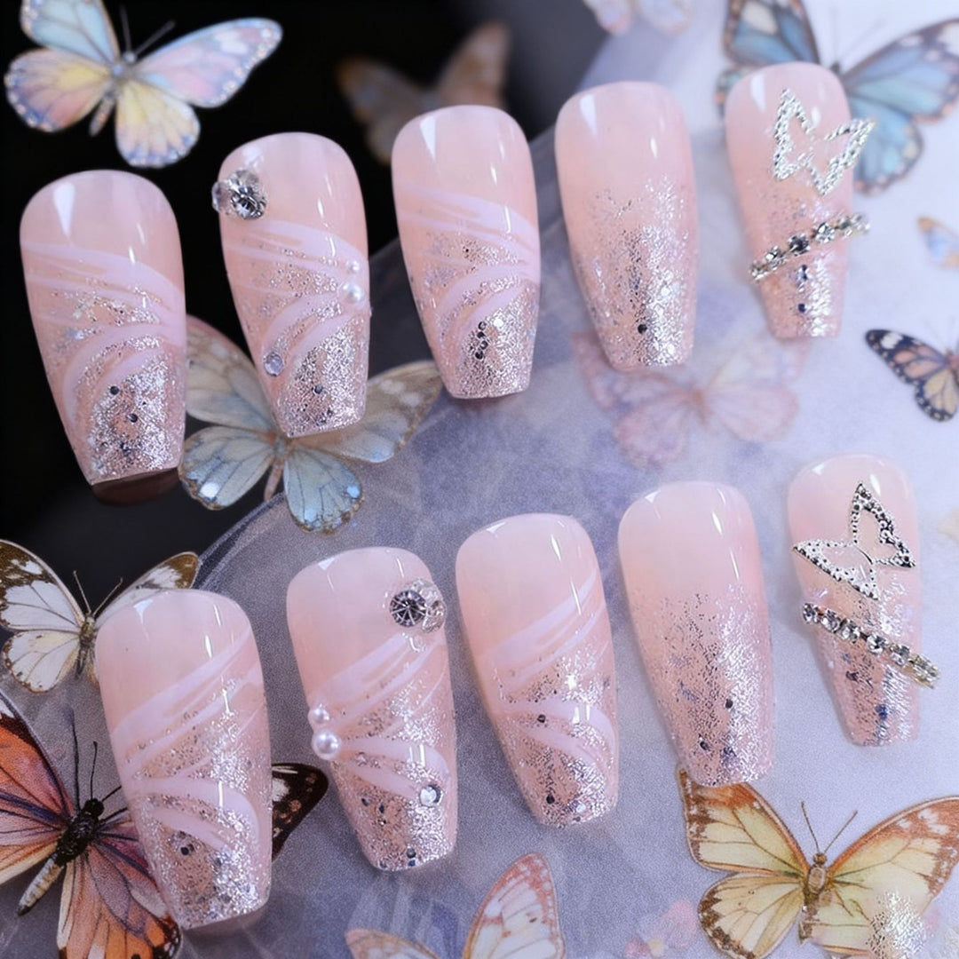 Glamorous 3D Rhinestone Nail Art Extensions Stornfield