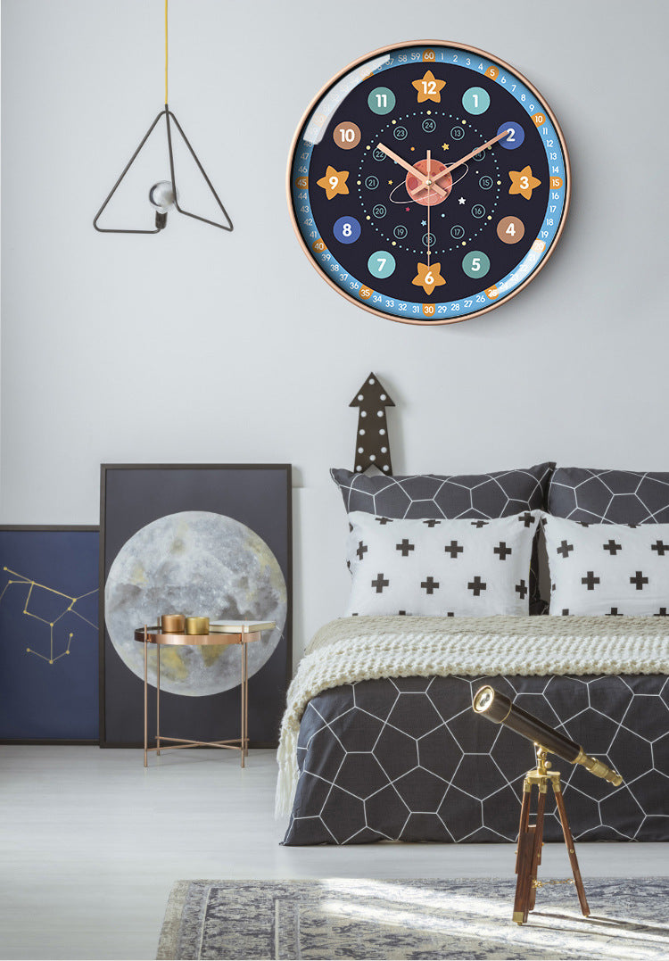 Stornfield | Kids' Room Silent Wall Clock 12-Inch