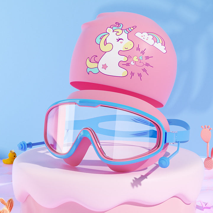 Kids Unicorn-Themed Swim Mask and Cap Set Stornfield