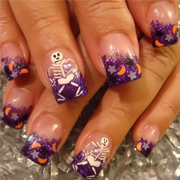 Creative Halloween-Inspired Press-On Nail Art Stornfield