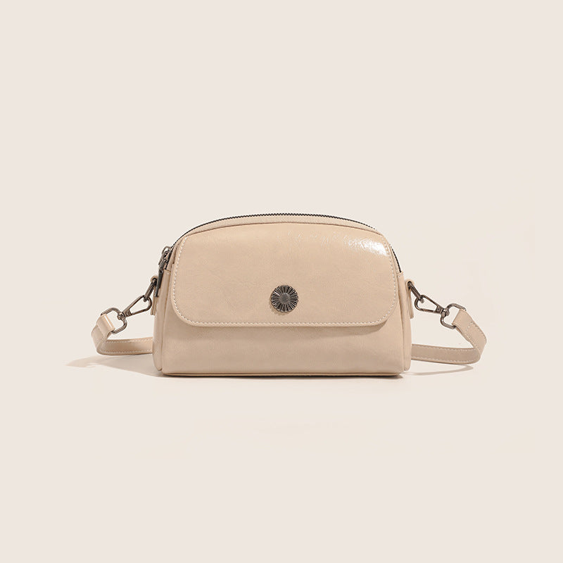 Vintage-Inspired Leather Crossbody Bag