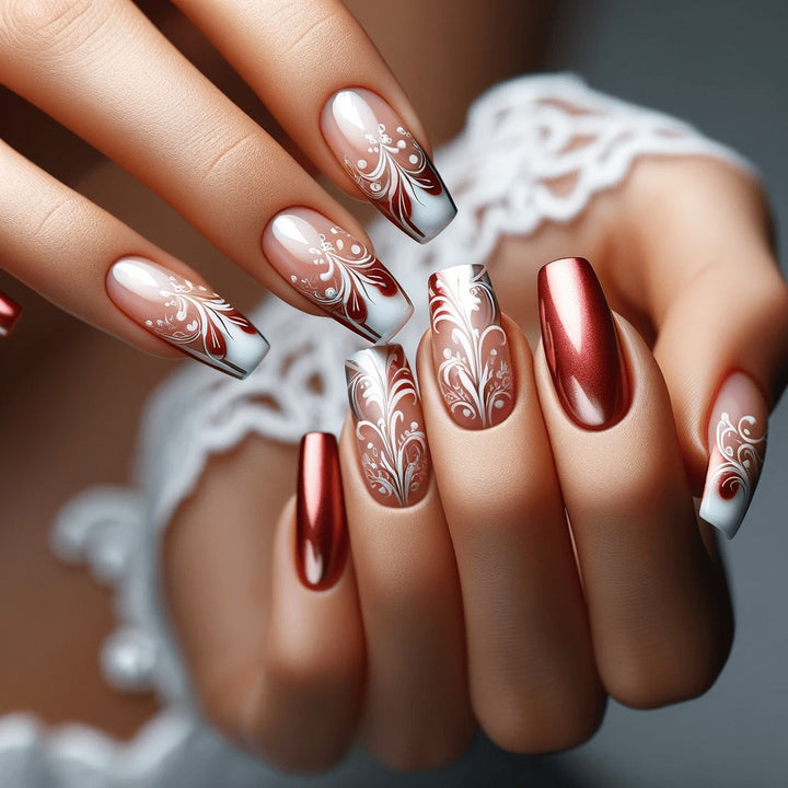 Artificial nails in elegant vintage design Stornfield