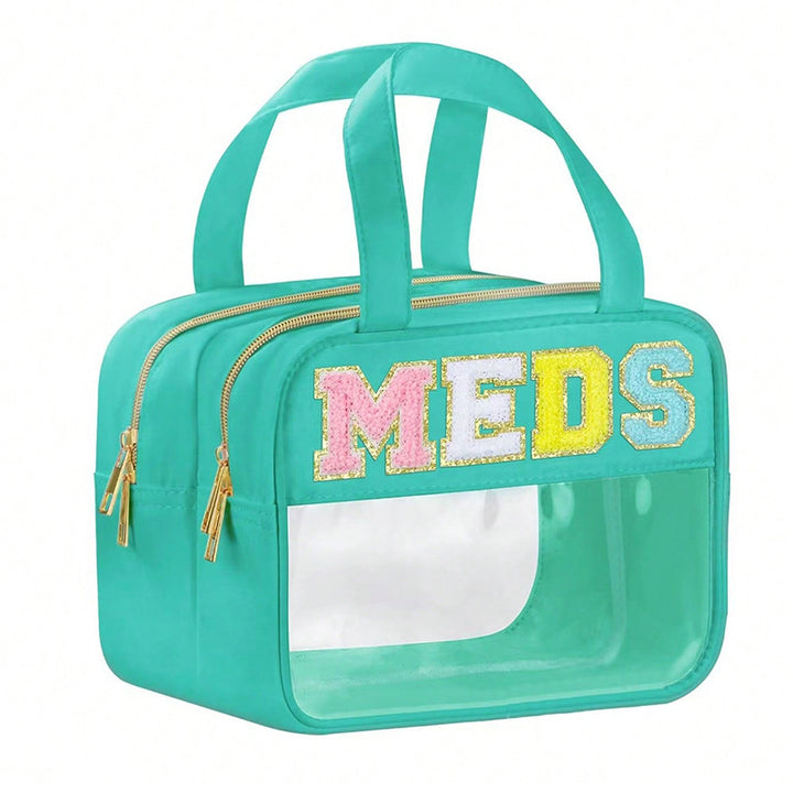 Transparent cosmetic organizer bag with double zipper Stornfield