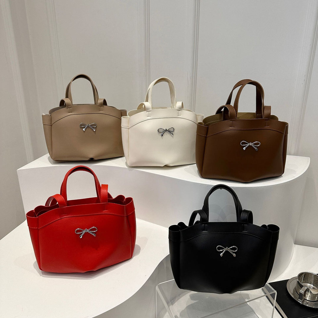 Elegant Bow Accent Handheld Tote Bag Stornfield