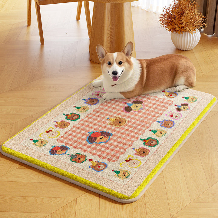 Cute Bear-Shaped Plush Area Rug