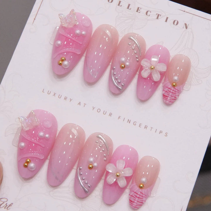 Luxury Decorative Press-On Nail Set  1791254698