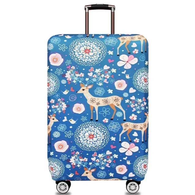 Unisex stretchable suitcase cover with cute alpaca design, elastic protective cover for hard-shell and fabric suitcases Stornfield