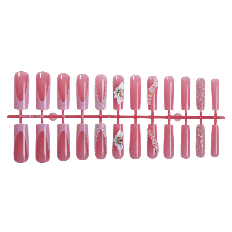 Elegant Floral Press-On Nail Art Set Stornfield 1788496102