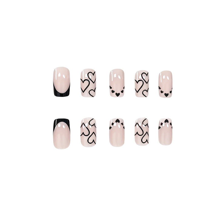 Heart-Inspired Acrylic Nail Art Set Stornfield