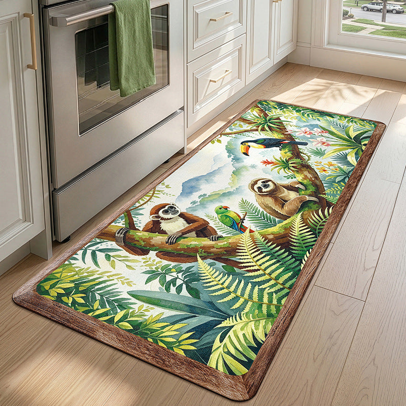 Tropical Jungle Design Kitchen Mat