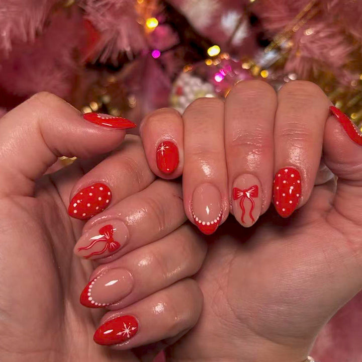 Artificial nails with festive Christmas design Stornfield