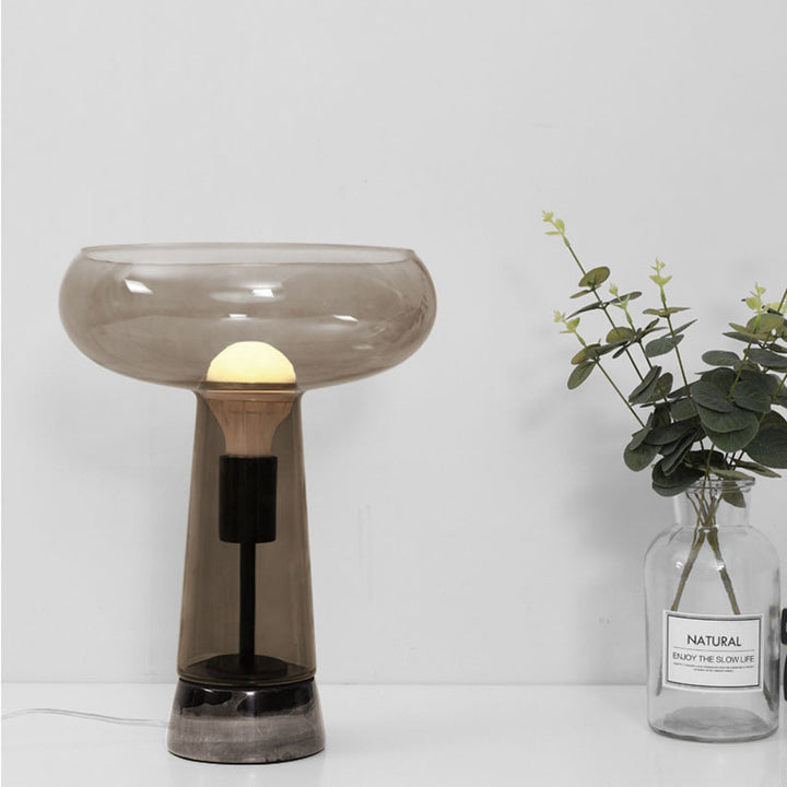 Elegant Transparent Glass Table Lamp