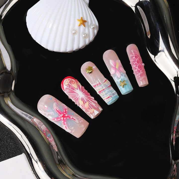 Tropical Ocean-Inspired Press-On Nail Set Stornfield