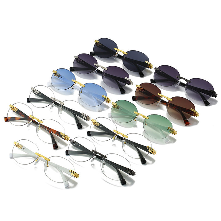 Women's fashionable sunglasses with transparent frame and flexible nose pad Stornfield