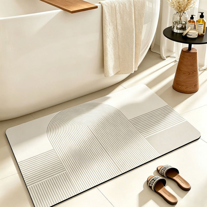 Geometric Pattern Textured Bath Mat Stornfield
