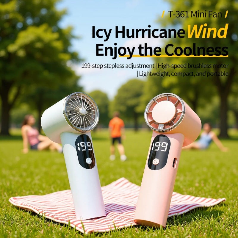Unisex High-Performance Rechargeable Handheld Fan Stornfield