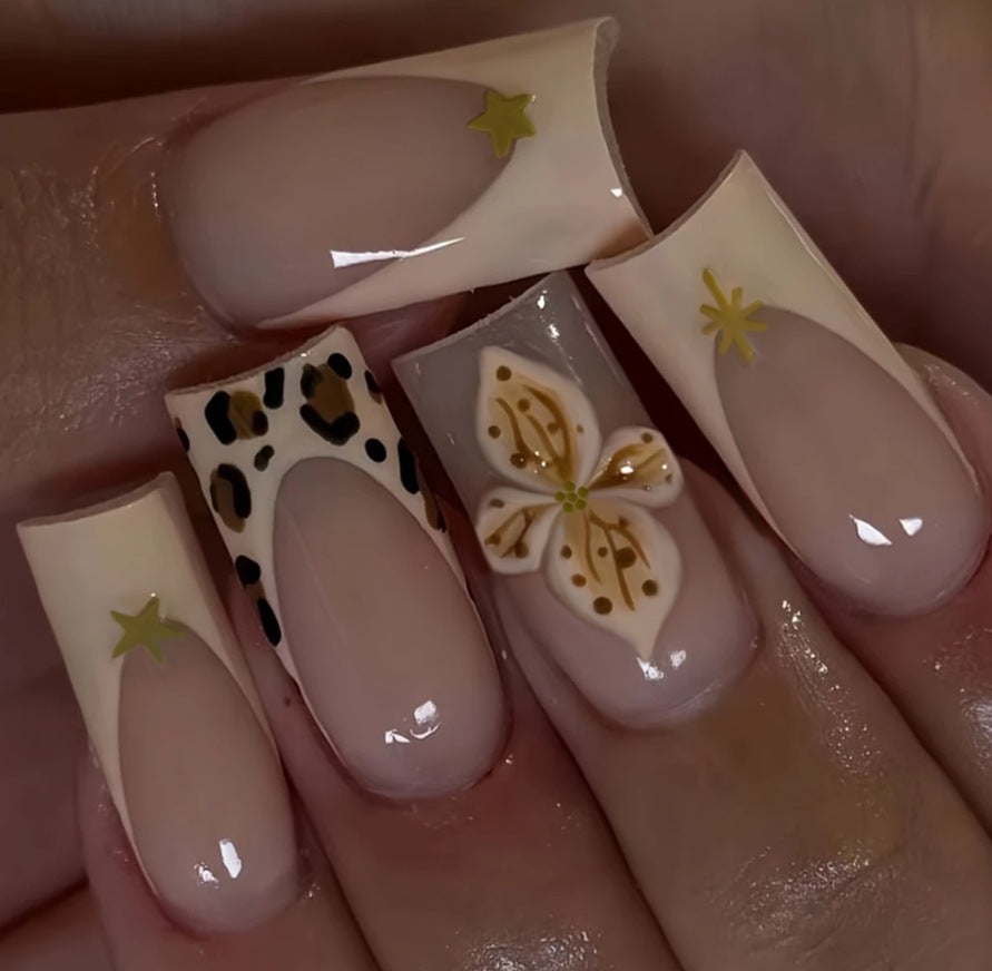 Artistic 3D Floral Nail Art Extensions Stornfield