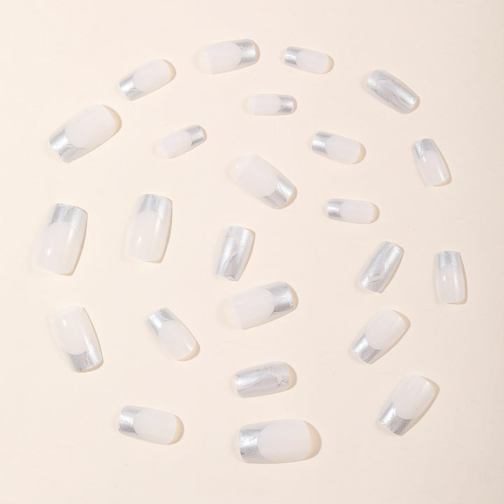 Snake Print French Tip Nail Art Extensions Stornfield
