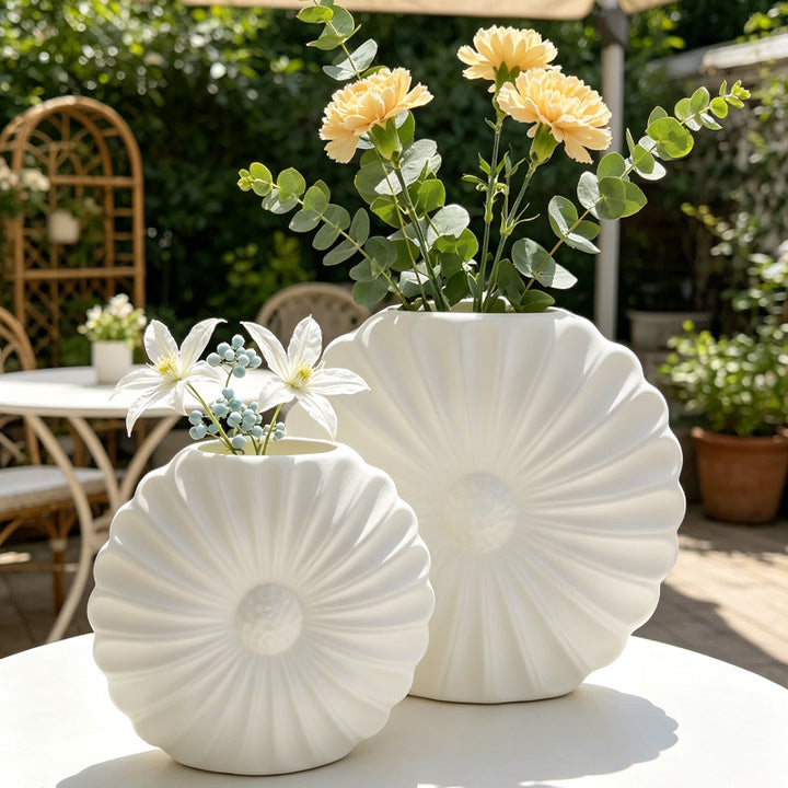 Artistic Fluted Decorative Planter Stornfeild