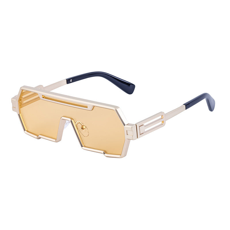 Women's fashionable sunglasses in a futuristic design with a wide frame Stornfield