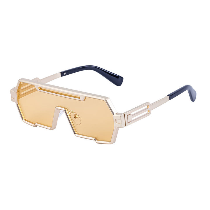 Women's fashionable sunglasses in a futuristic design with a wide frame Stornfield
