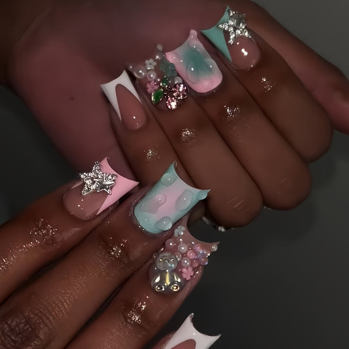 Decorative Artistic Press-On Nail Set Stornfield