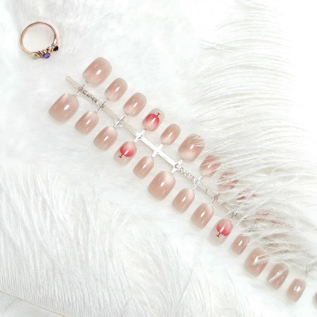 Elegant artificial nails with glitter and cocktail design Stornfield