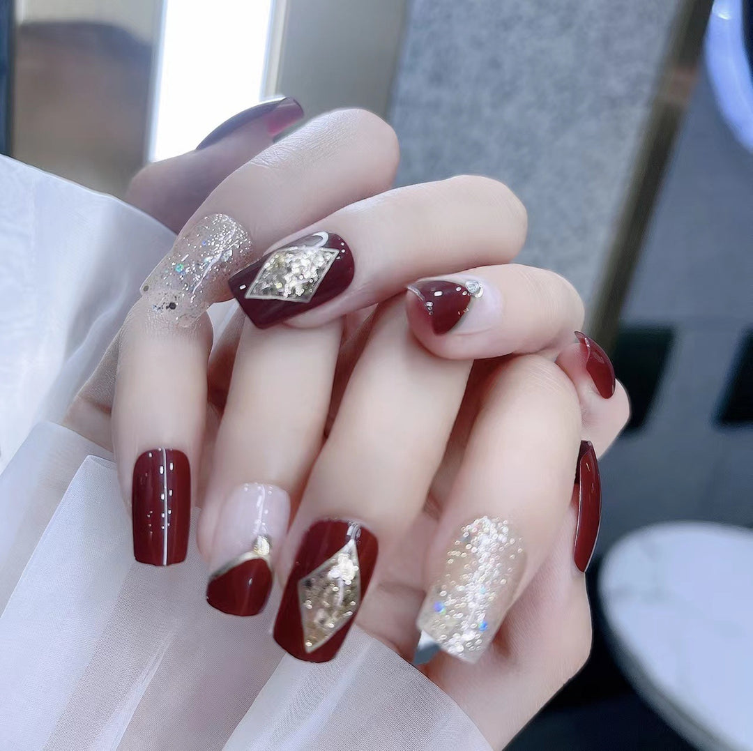 Decorative Glitter Press-On Nails Stornfield