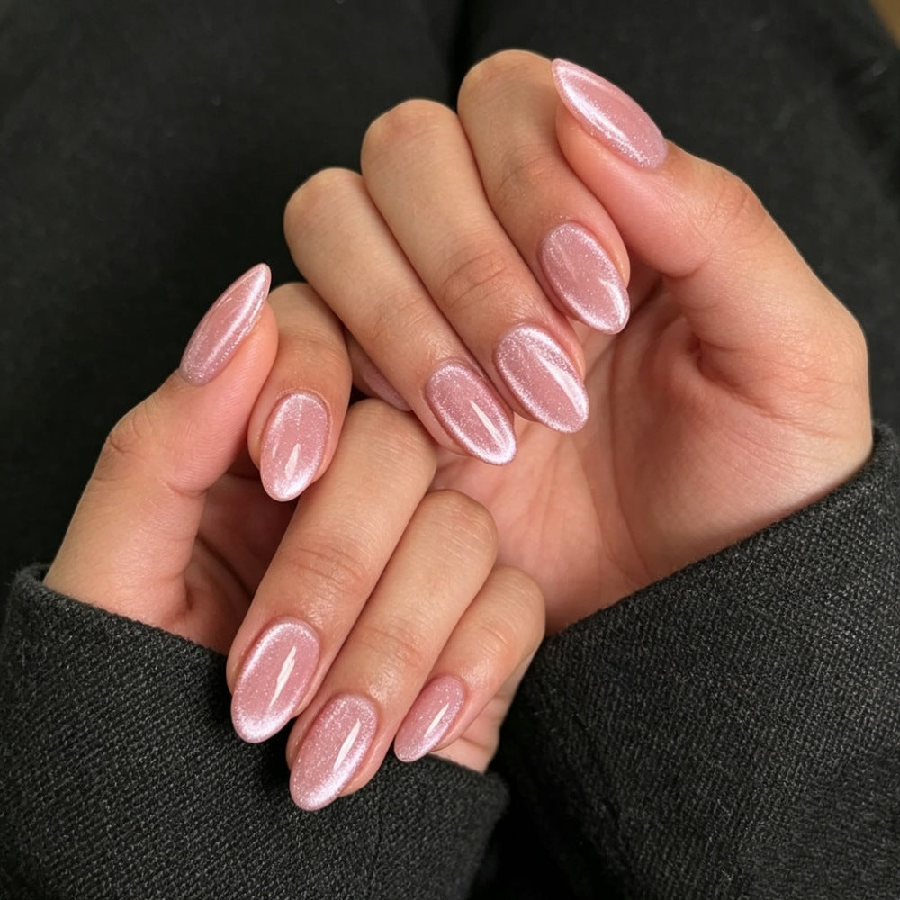 Glossy Almond-Shaped Press-On Nails Set Stornfield