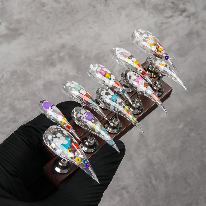 Glittery Stiletto Press-On Nails Set
