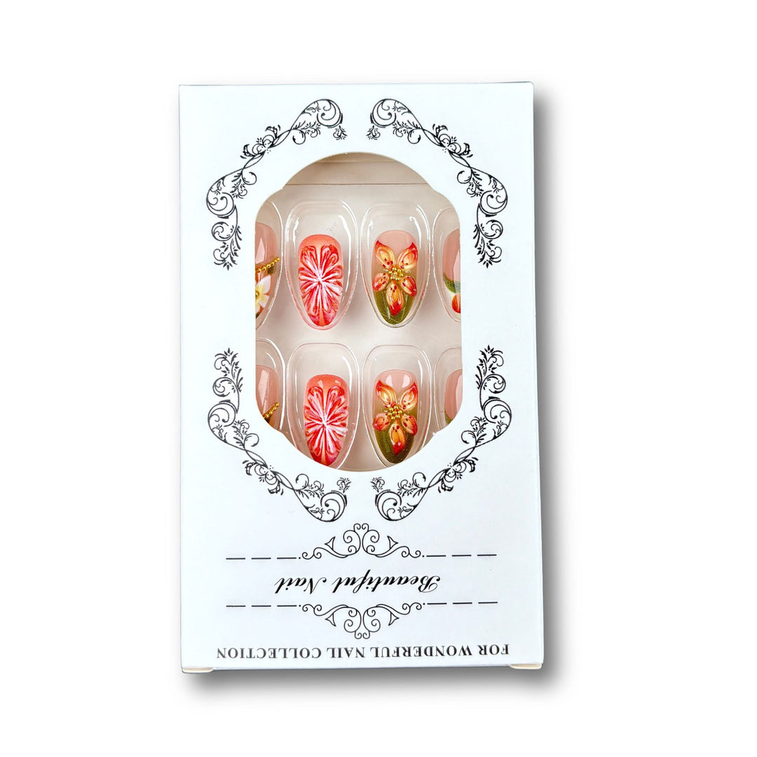 Artistic Floral Press-On Nail Art Collection 1790746209