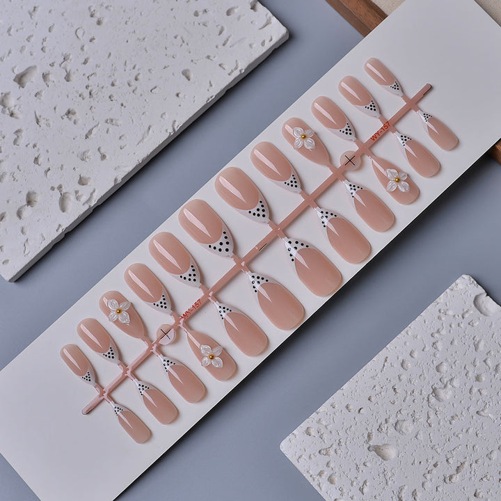 Elegant Floral-Embellished Press-On Nails Stornfield