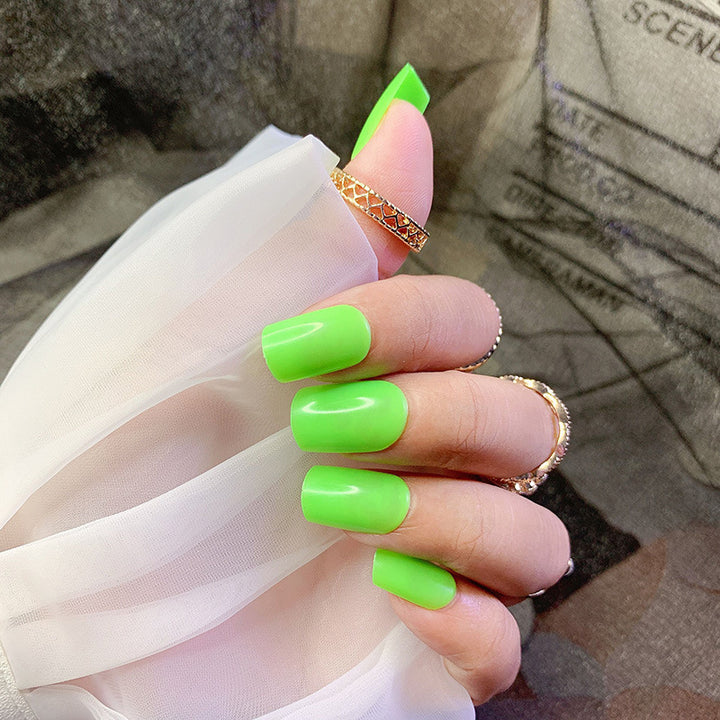 Neon Glossy Nail Extensions