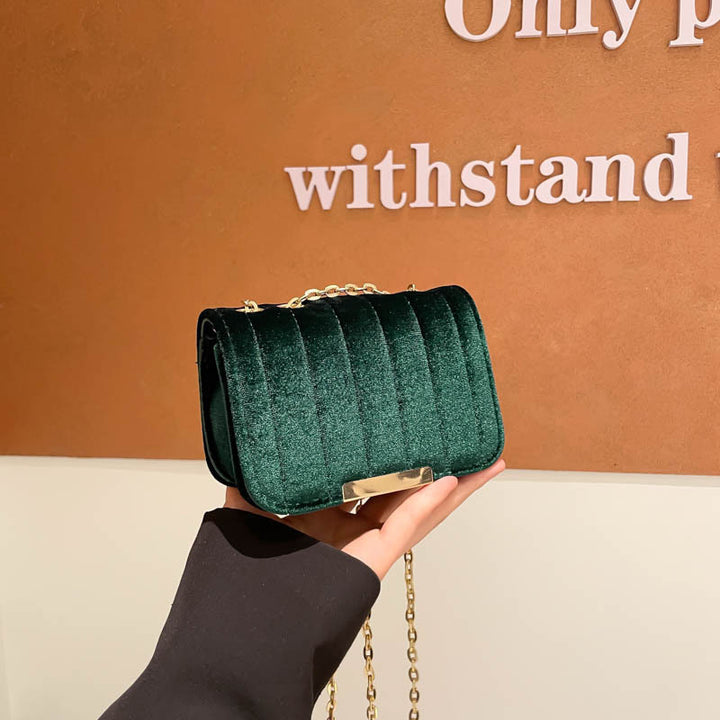 Elegant Quilted Velvet Crossbody Bag Stornfield