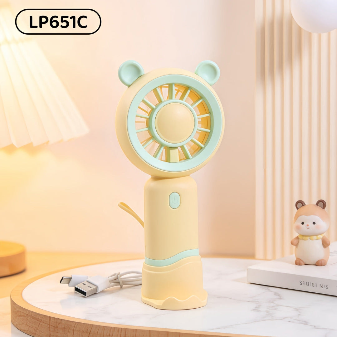 Ladies Portable Mini Handheld Fan with Cat Ears Stornfield