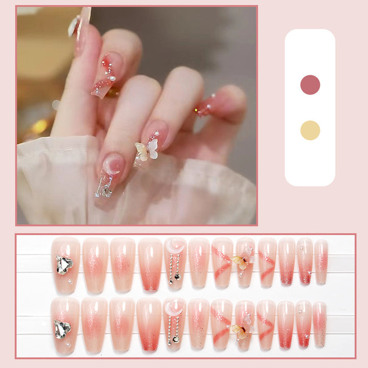 Artistic Nail Extensions with Flower Design Stornfield