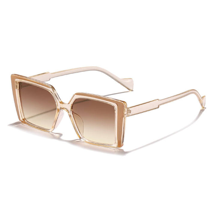Women elegant square sunglasses with mirrored lenses Stornfield