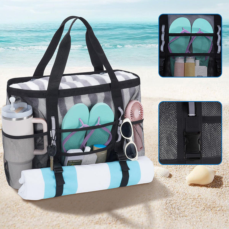 Multifunctional beach bag with mesh design Stornfield