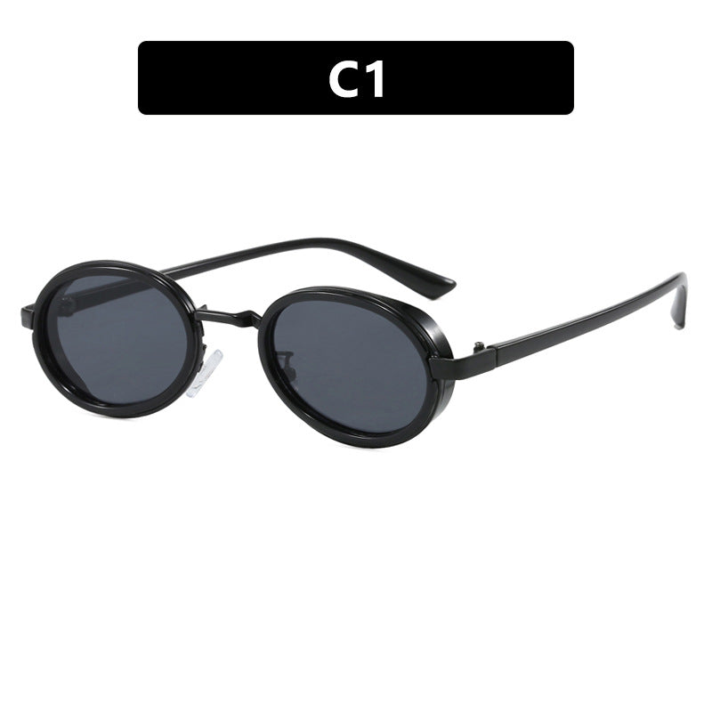 Women's round sunglasses with lightweight lenses and gold accents Stornfield