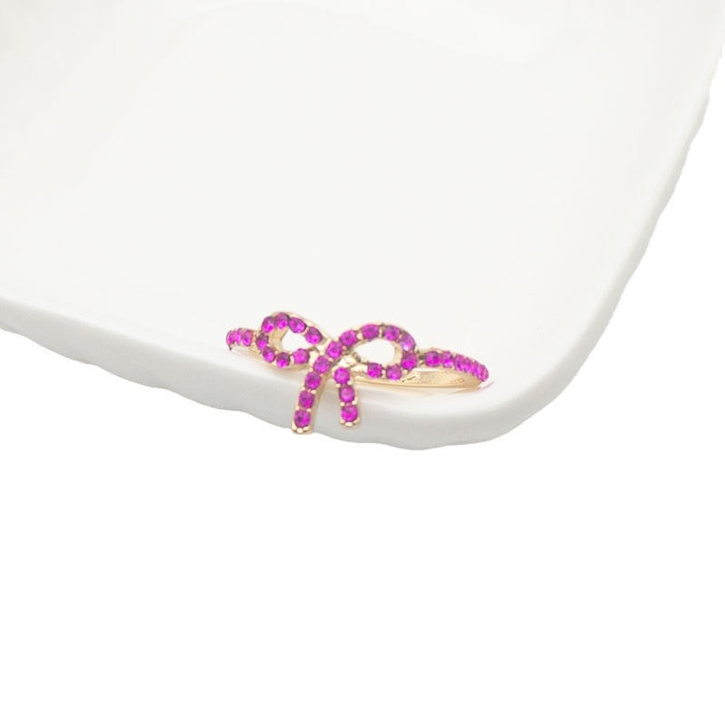Bow-Designed Stone-Embellished Ring Stornfield